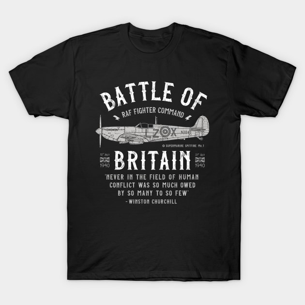 Battle of Britain - Spitfire T-Shirt by 909 Apparel